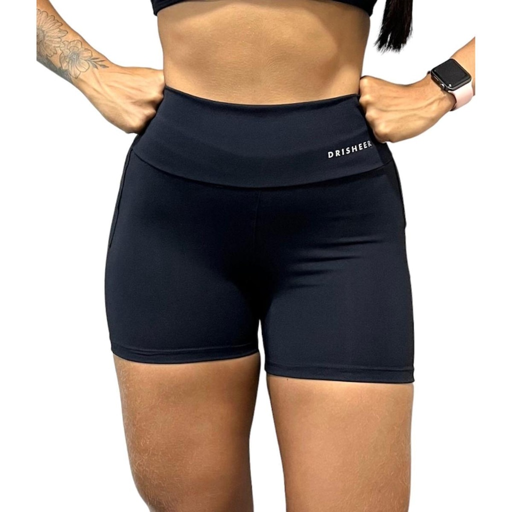 Short Fitness Cós Alto Zero Transparência Academia Drisheer