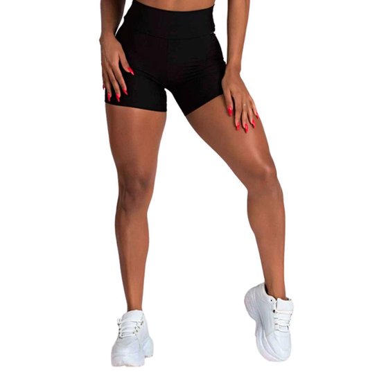 Short Fitness Wolfox Cintura Alta Suplex Feminino - Preto Menor preço em Short Fitness Wolfox Cintura Alta Suplex Feminino - Preto