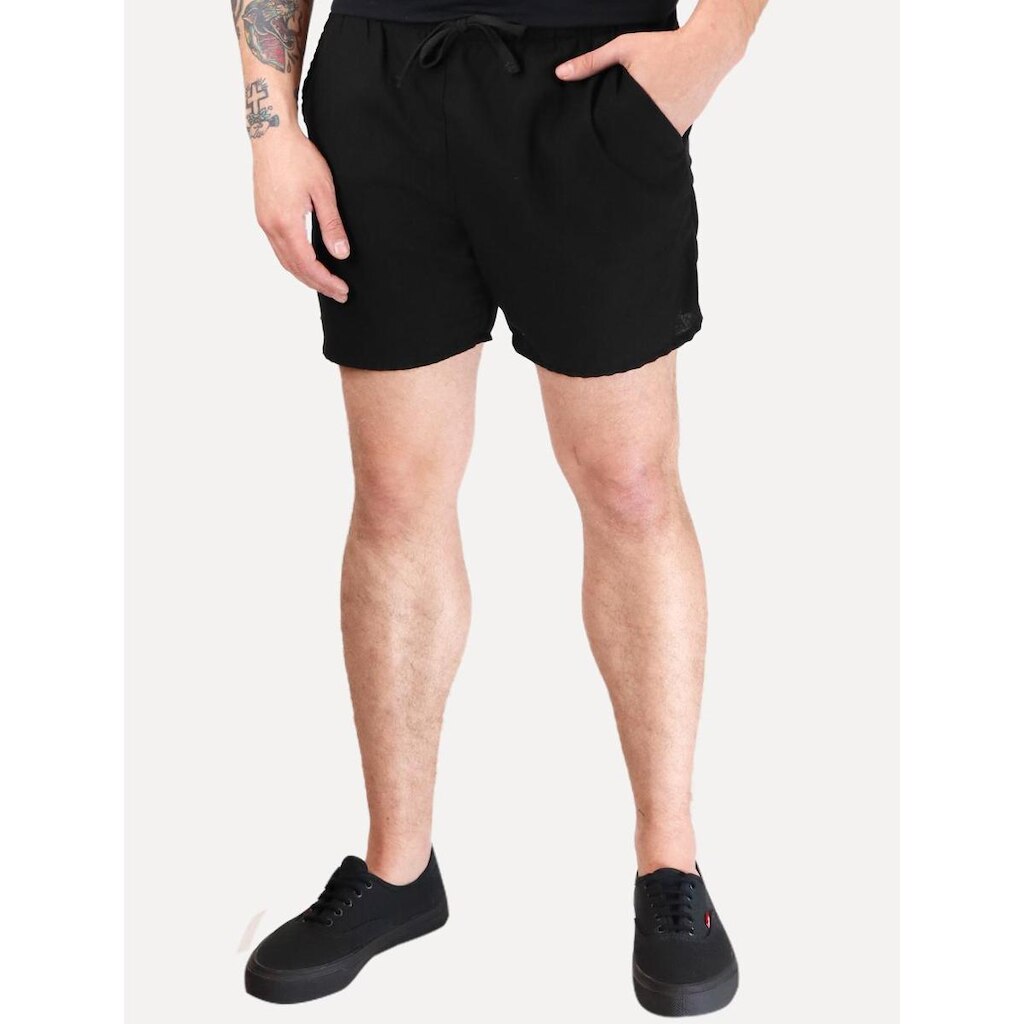 Short Foxton Masculino Linho Pier Casual Preto