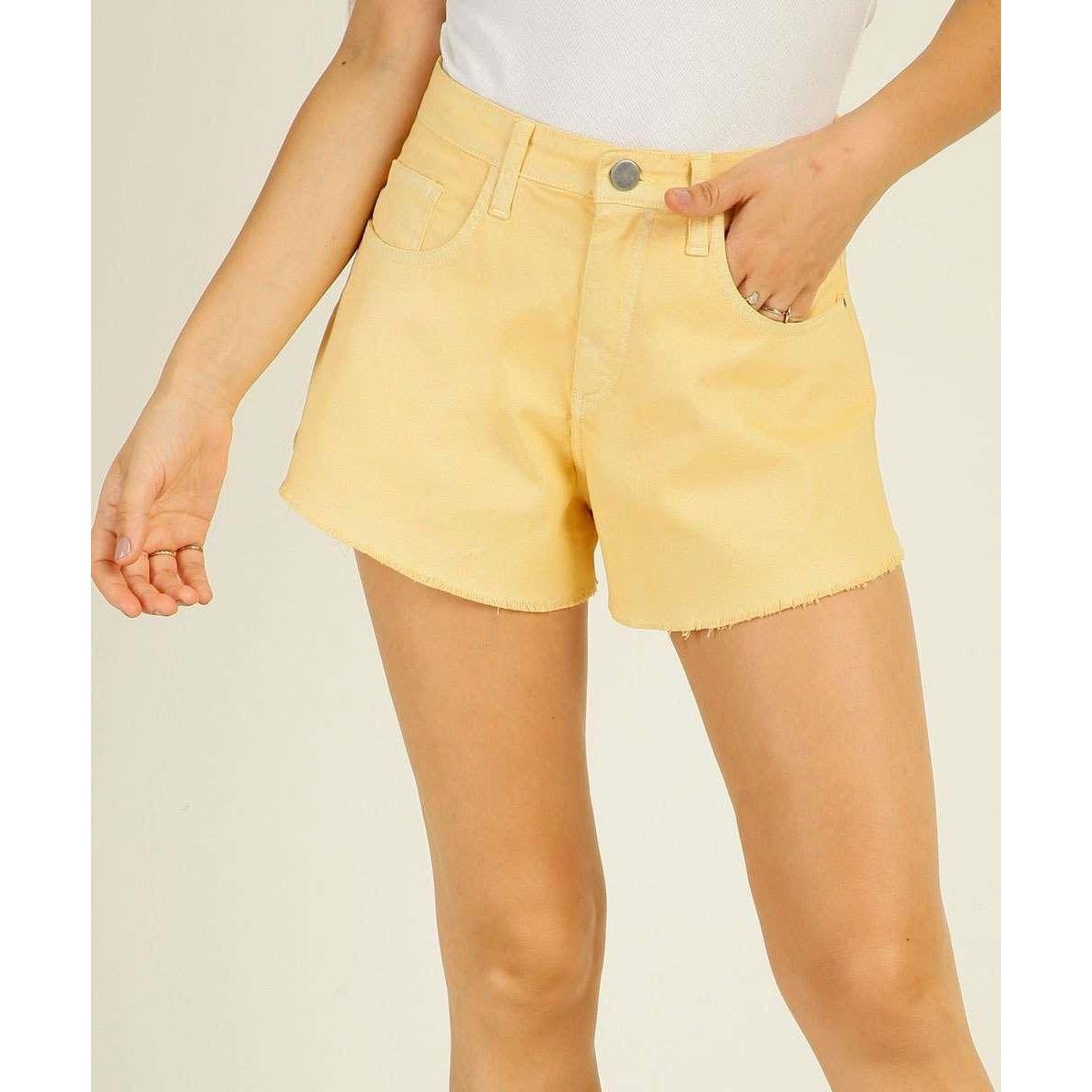 short godê cintura alta tecido