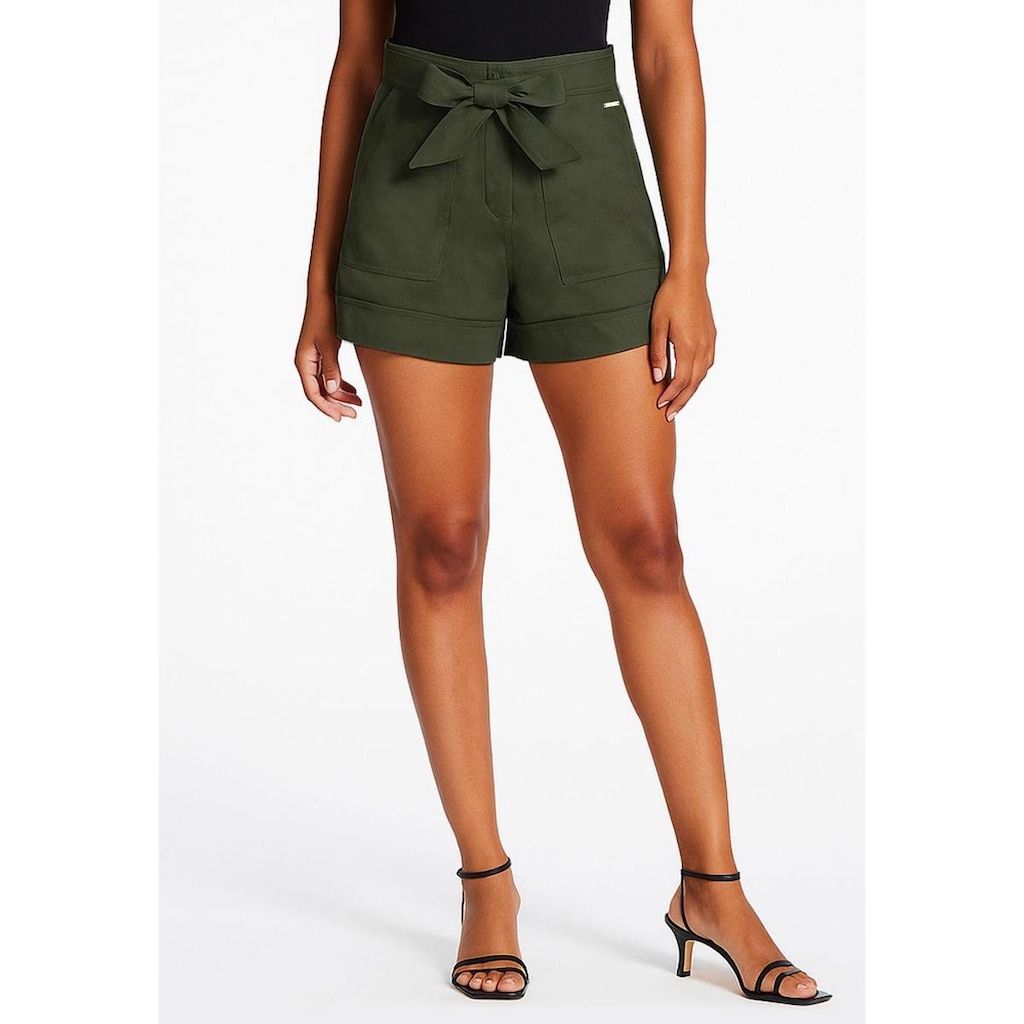 Short Guess Faixa Lyocel Verde Escuro