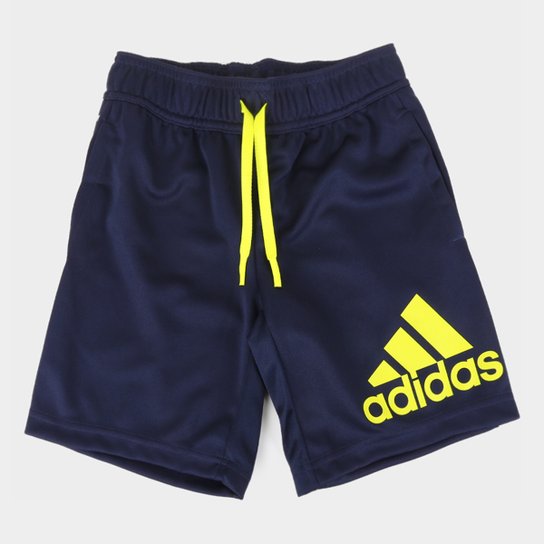 Short Infantil Adidas D2m Masculino - Marinho+Branco