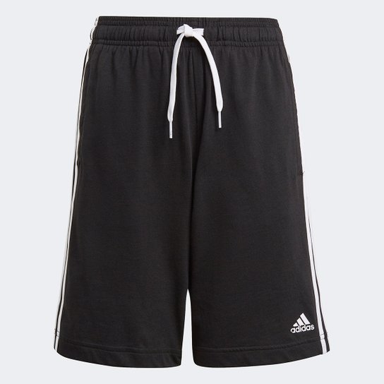 Short Infantil Adidas Essentials 3 Stripes Masculino - Preto+Branco é ruim? Short Infantil Adidas Essentials 3 Stripes Masculino - Preto+Branco é boa?