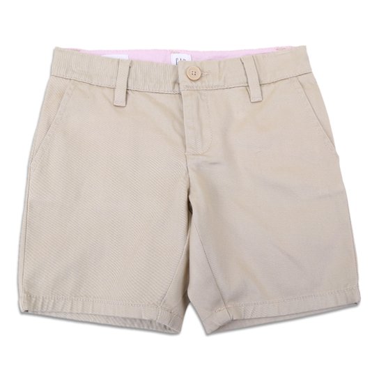 Short Infantil Gap Liso Feminino - Bege Menor preço em Short Infantil Gap Liso Feminino - Bege
