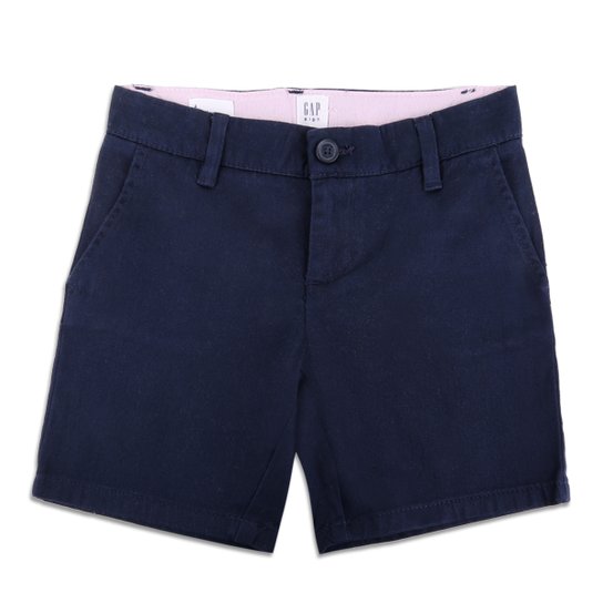 Short Infantil Gap Liso Feminino - Azul Menor preço em Short Infantil Gap Liso Feminino - Azul