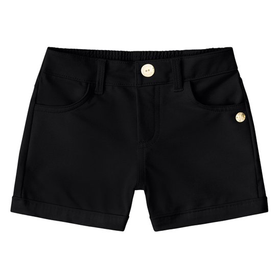 Short Infantil Milon Molecotton Sarjado Feminino - Preto é ruim? Short Infantil Milon Molecotton Sarjado Feminino - Preto é boa?