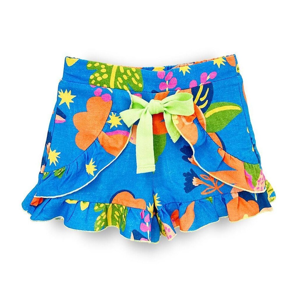 Short Infantil Pandi Blue Print Feminino