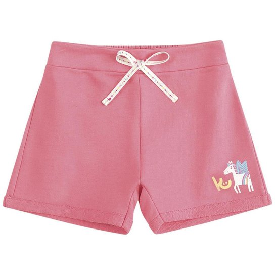 Short Infantil Unicórnio - Kamylus Feminino - Rosa Menor preço em Short Infantil Unicórnio - Kamylus Feminino - Rosa