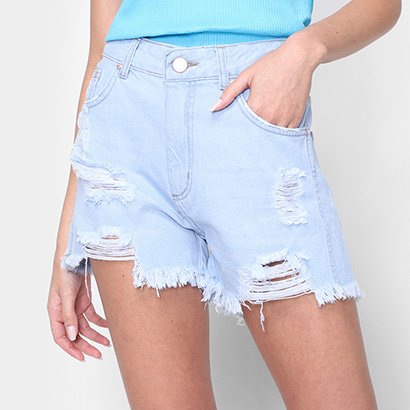 Short Jeans All Is Love Destroyed Feminino - Feminino