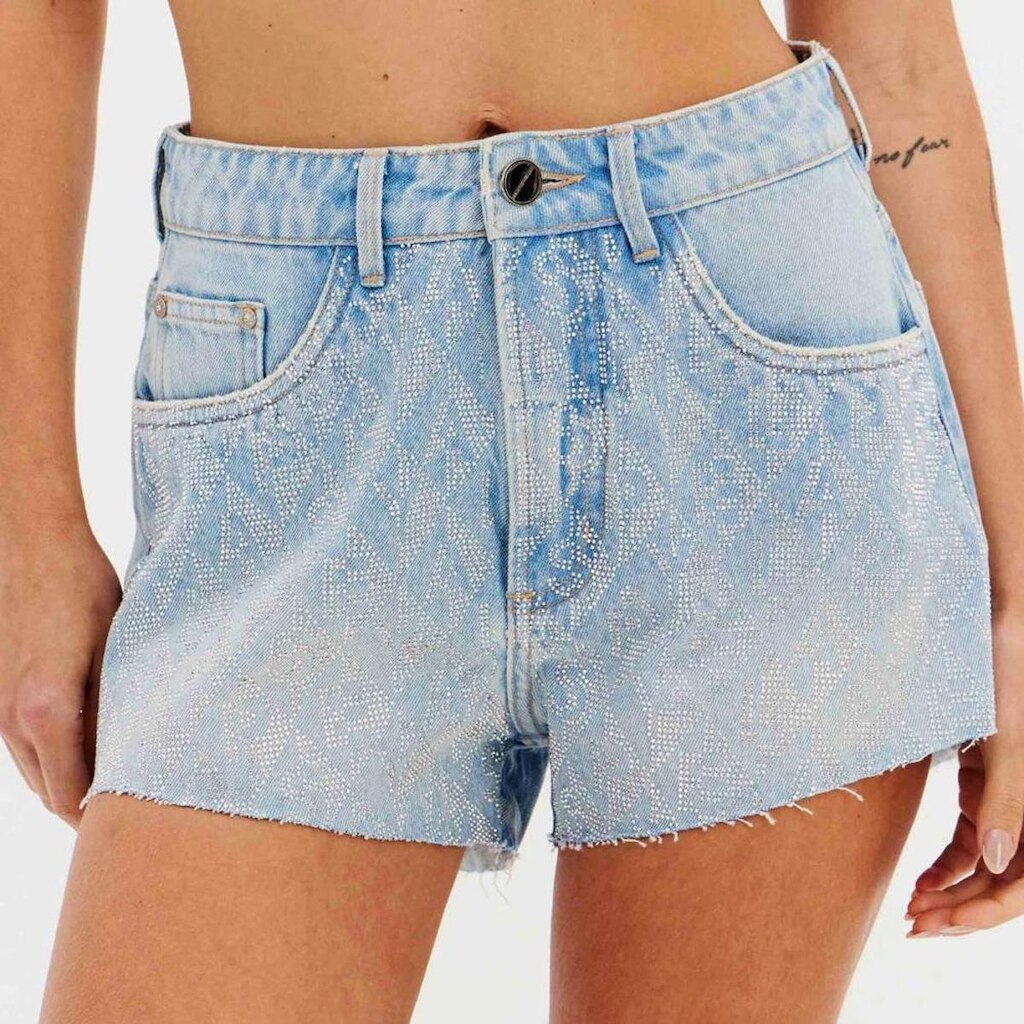 Short Jeans Easy Lança Perfume High Shine Feminino
