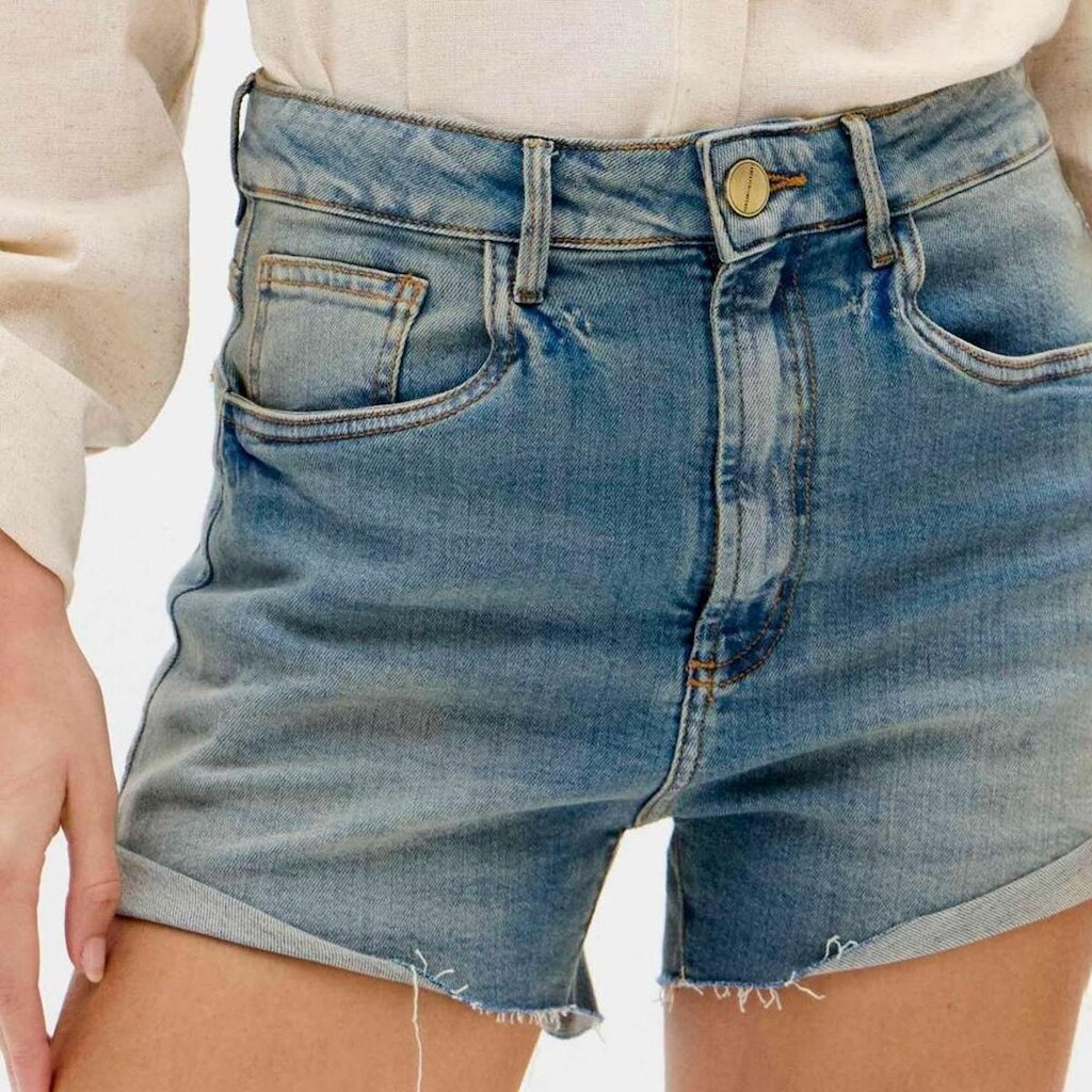 Short Jeans Easy Lança Perfume Hot Pants Feminino