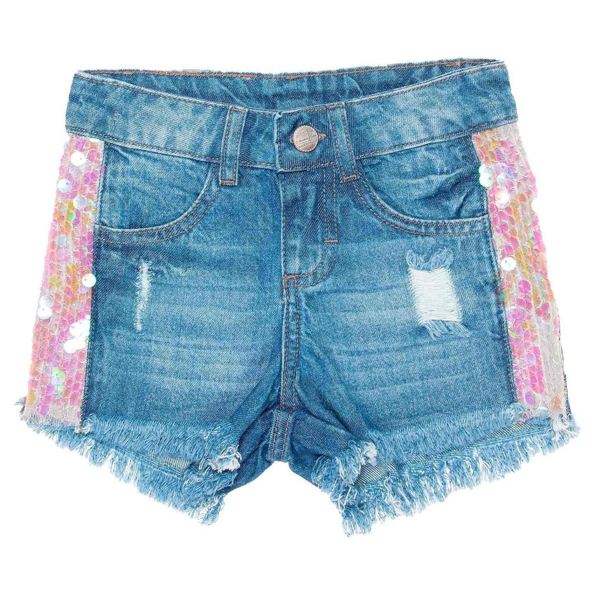 short de brim infantil