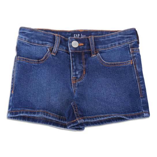 Short Jeans Infantil Gap Estonado Feminino - Azul Menor preço em Short Jeans Infantil Gap Estonado Feminino - Azul