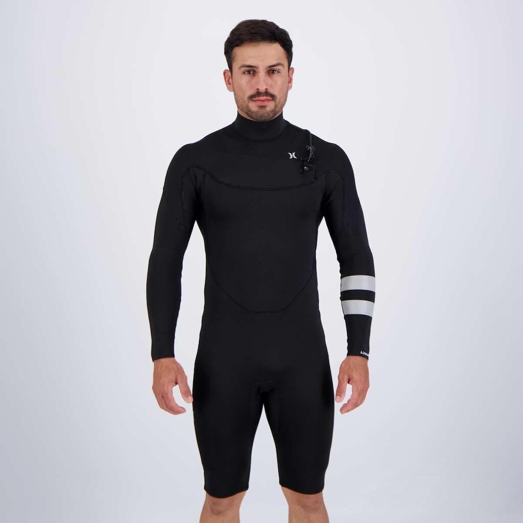 Short John Hurley M Advant 2/2 LS Springsuit Manga Longa Preto