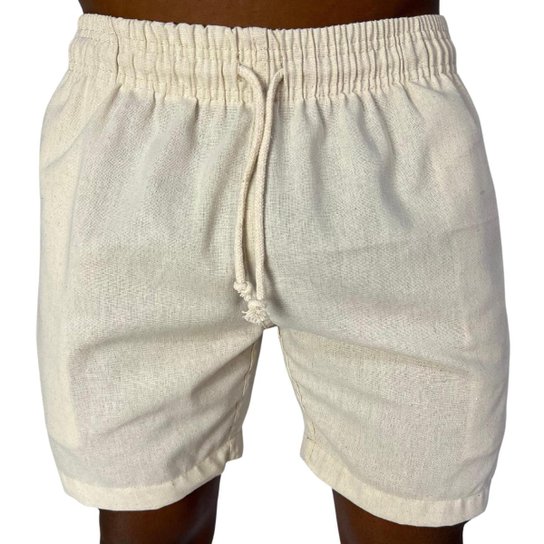 Short linho mauricinho curto casual sarja Conexão - Bege Menor preço em Short linho mauricinho curto casual sarja Conexão - Bege