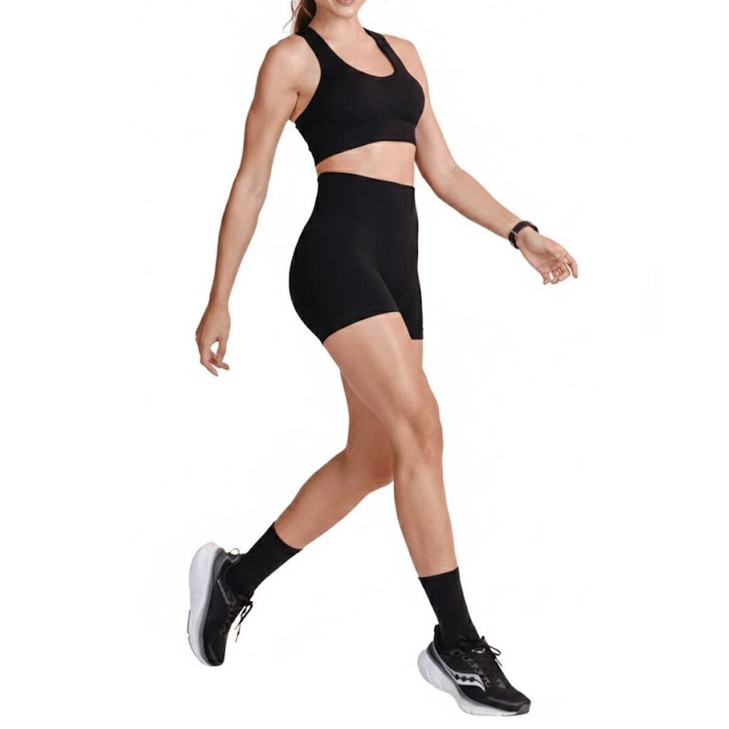 Short Lupo Canelado Feminino Preto