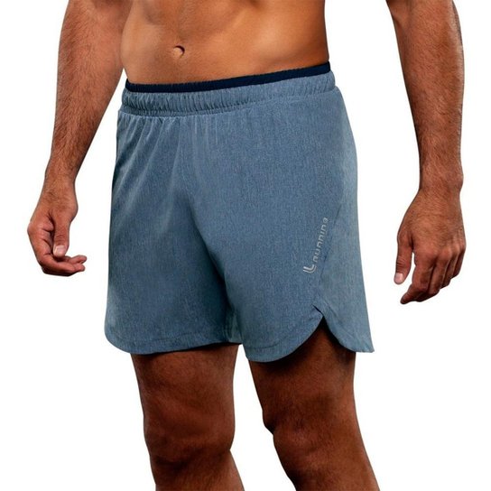 Short Lupo Run Mescla Masculino - Azul Menor preço em Short Lupo Run Mescla Masculino - Azul