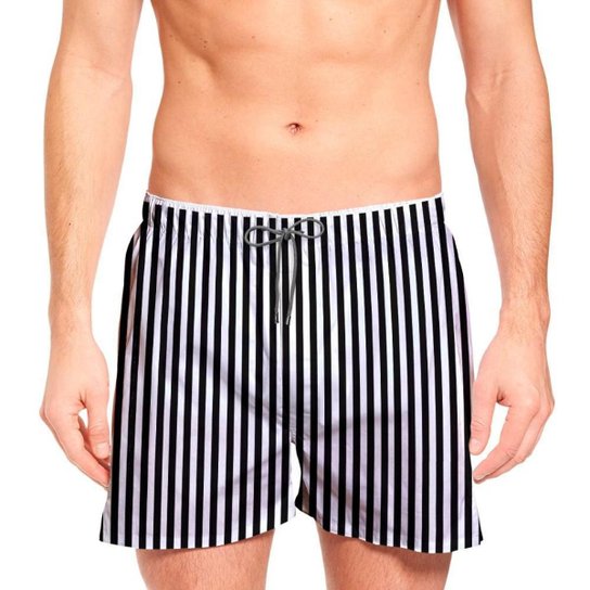 Short Masculino Bermuda de Praia Calção Piscina Verão Casual - Branco Menor preço em Short Masculino Bermuda de Praia Calção Piscina Verão Casual - Branco