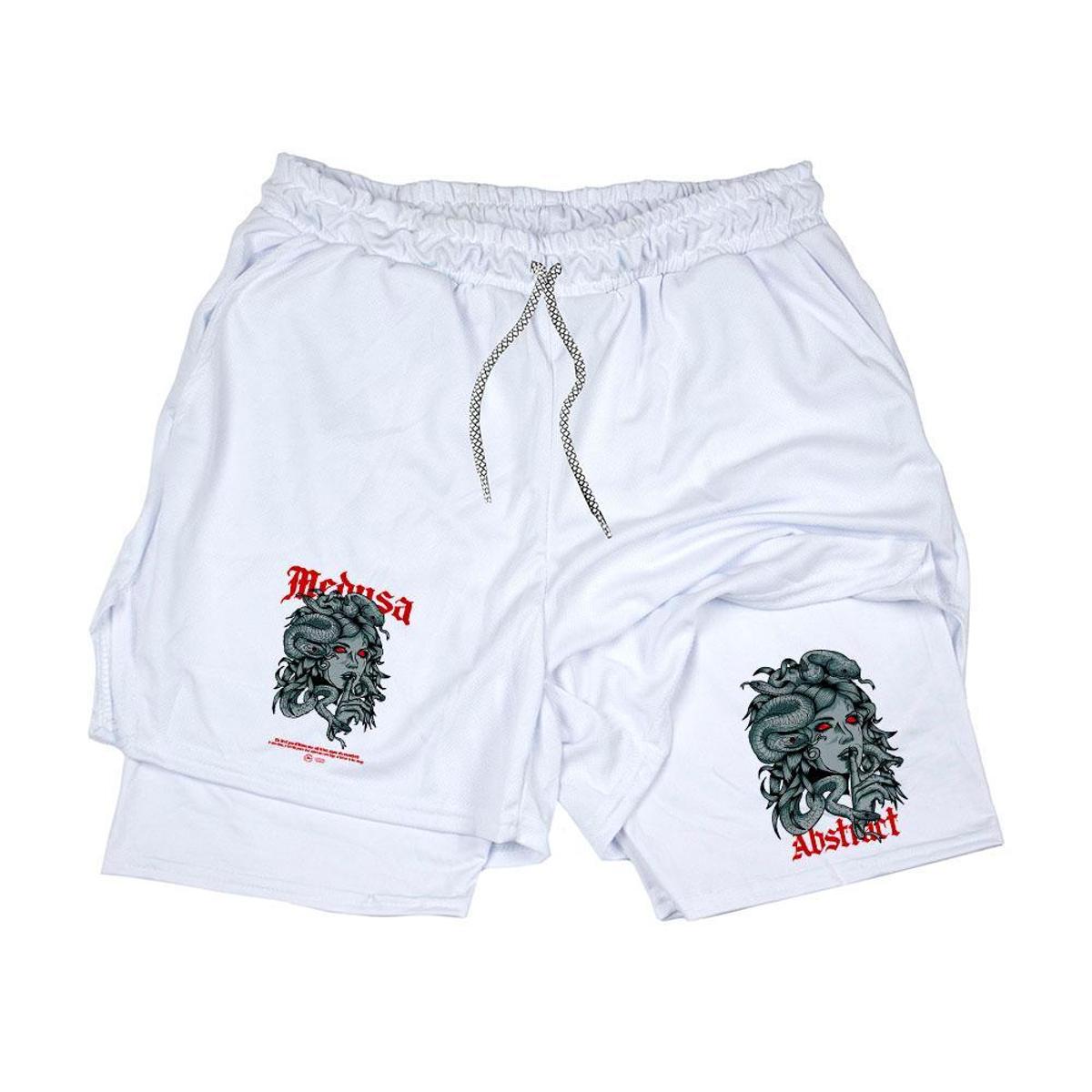 Short Masculino Fitness‎ Medusa And Dark Shi Abstract