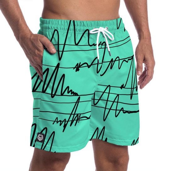 SHORT MASCULINO FORTHEM ARTISTIC - Verde Menor preço em SHORT MASCULINO FORTHEM ARTISTIC - Verde