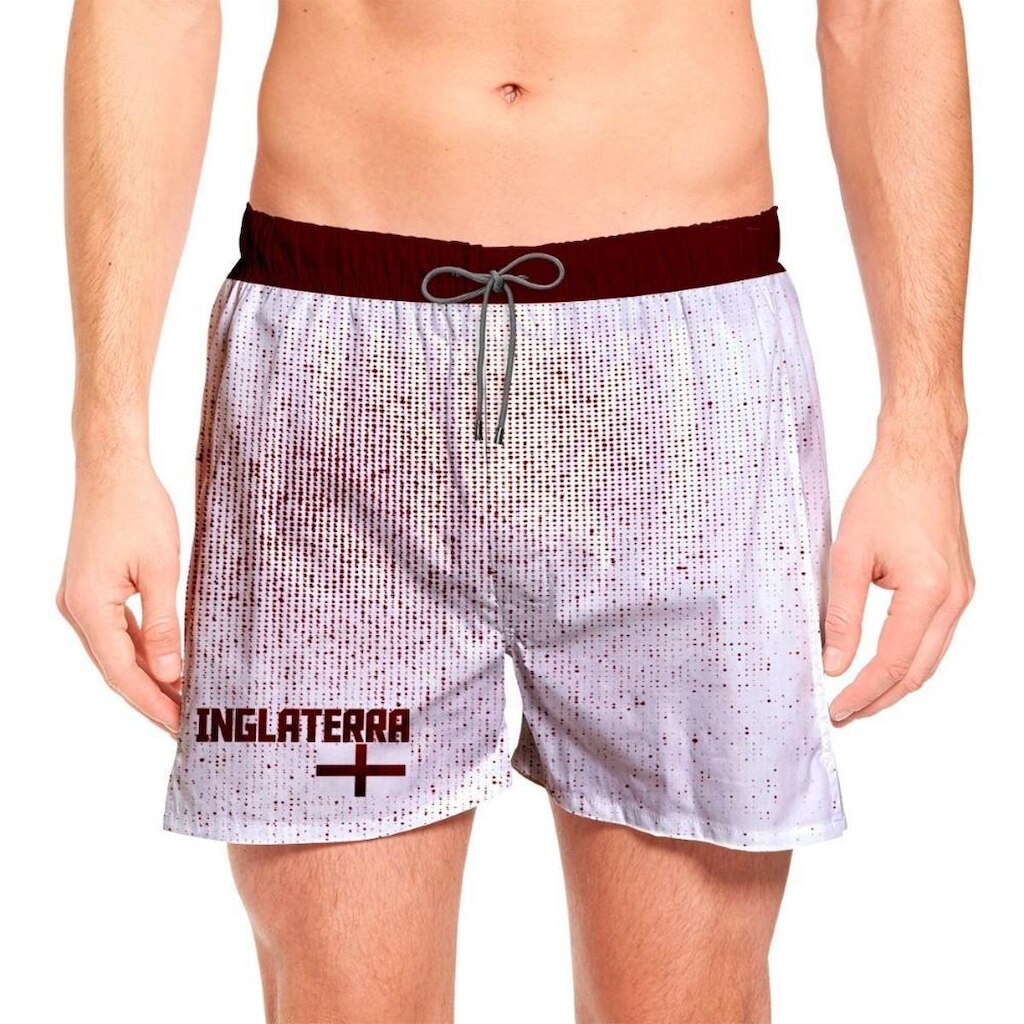 Short Masculino Inglaterra Bandeira Copa Treino Academia