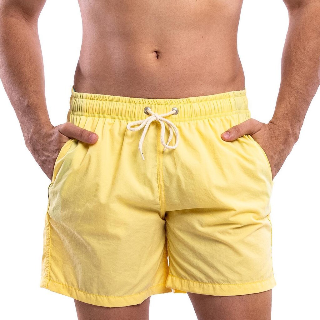 Short Masculino Liso Amarelo