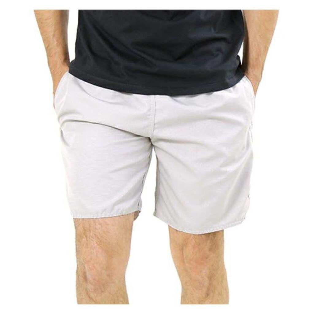 Short Masculino Liso Praia Poliéster Com Bolsos
