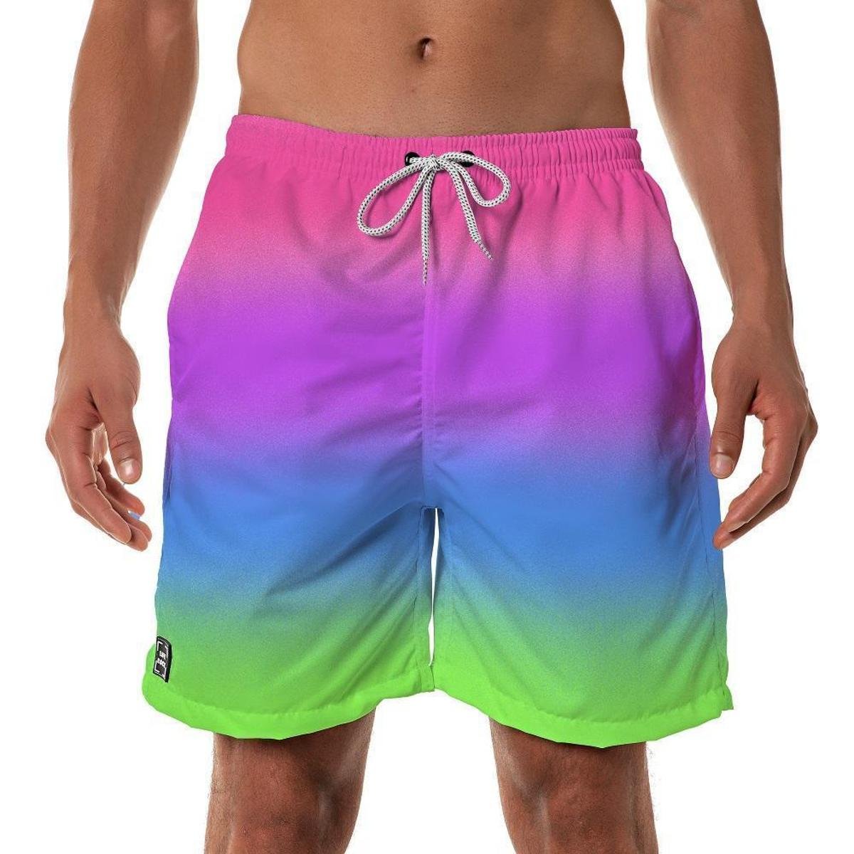 short masculino colorido