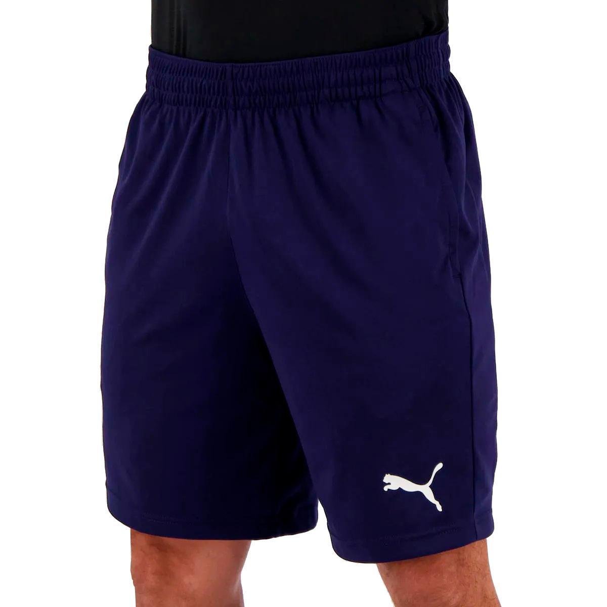 Short Masculino Puma ACTIVE INTERLOCK SHORTS 8 Azul Netshoes