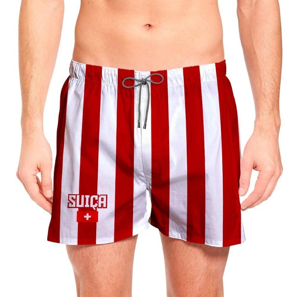 Short Masculino Suiça Copa Esporte Academia Praia Estampado