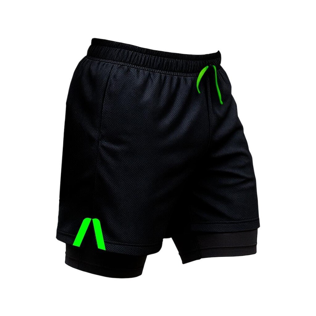 Short Masculino Térmico 2 em 1 com Bolso Interno e Ajuste Confortável