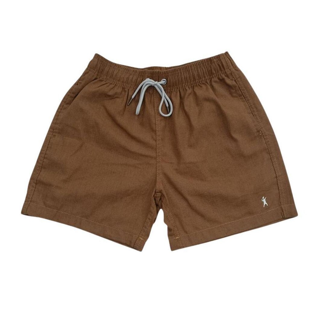 Short Masculino Visco Linho com Elástico e Cadarço | Tecido Leve e Confortável