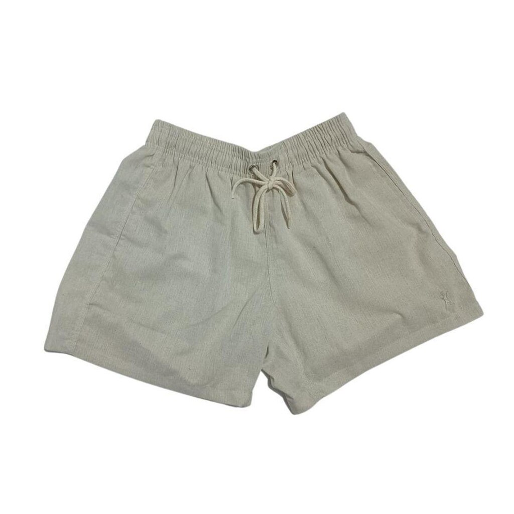 Short Masculino Visco Linho com Elástico e Cadarço | Tecido Leve e Confortável