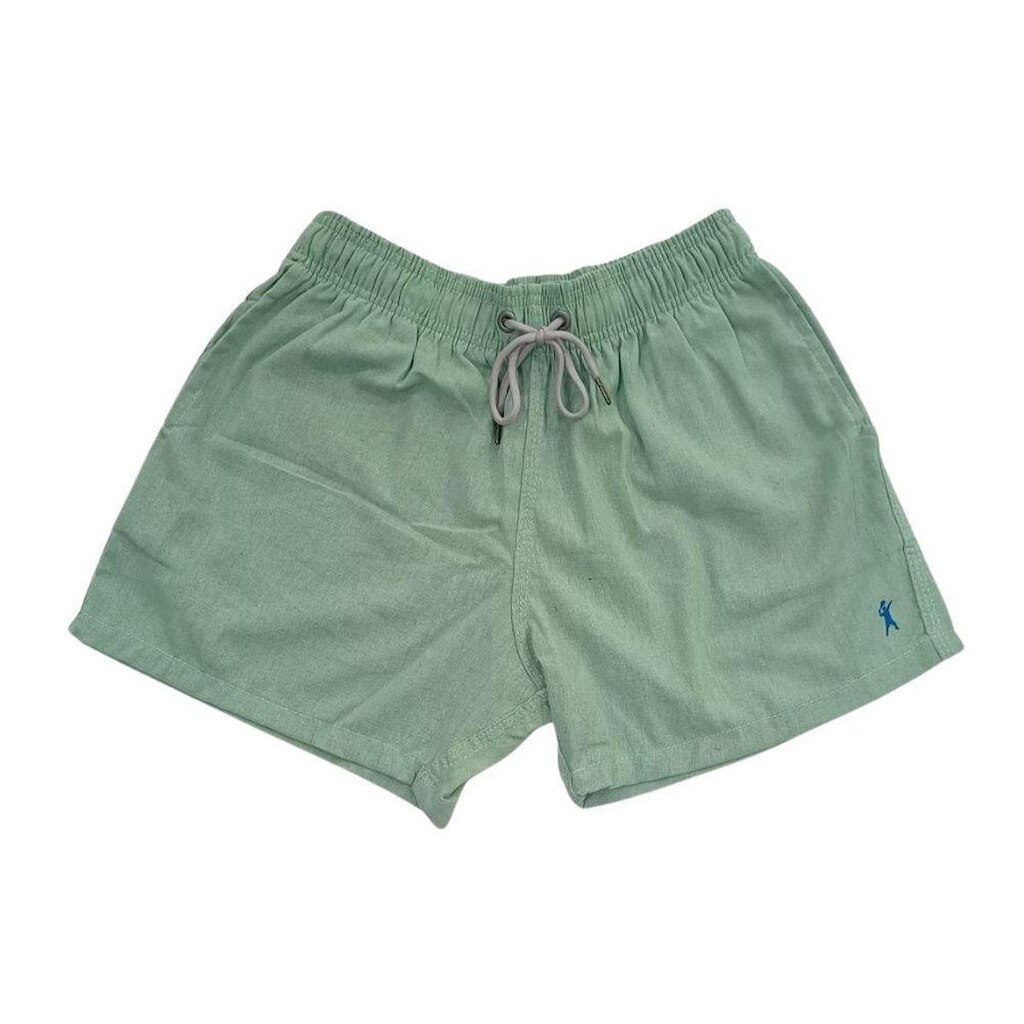 Short Masculino Visco Linho com Elástico e Cadarço | Tecido Leve e Confortável