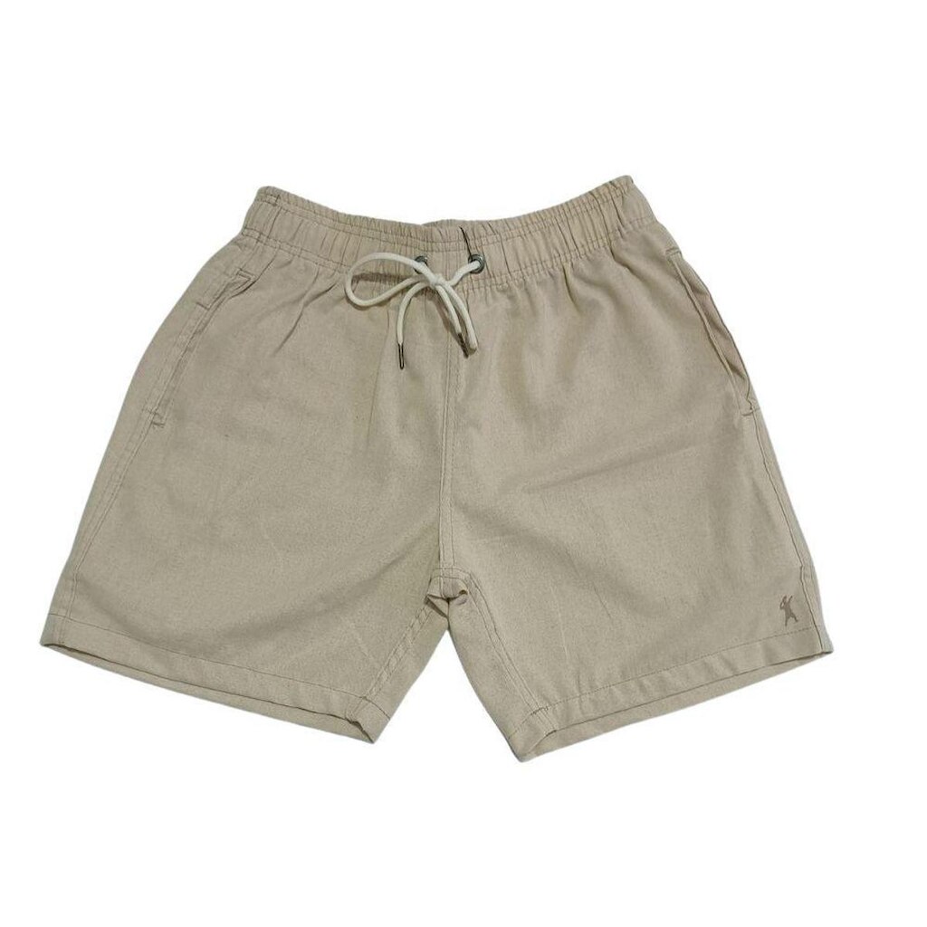 Short Masculino Visco Linho com Elástico e Cadarço | Tecido Leve e Confortável