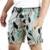 Short Mauricinho Bermuda Praia Tactel Estampado com Elastano - Verde