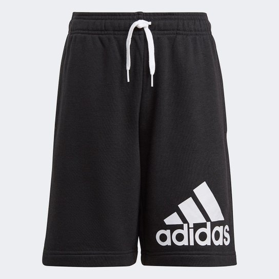 Short Moletinho Juvenil Adidas Essentials Masculino - Preto+Branco é ruim? Short Moletinho Juvenil Adidas Essentials Masculino - Preto+Branco é boa?