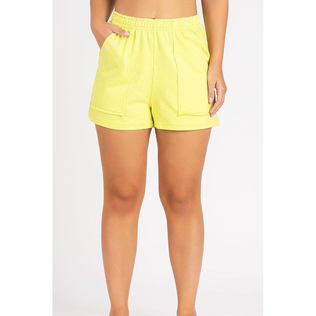 Short Moletom Bolso a Fio Cítrico