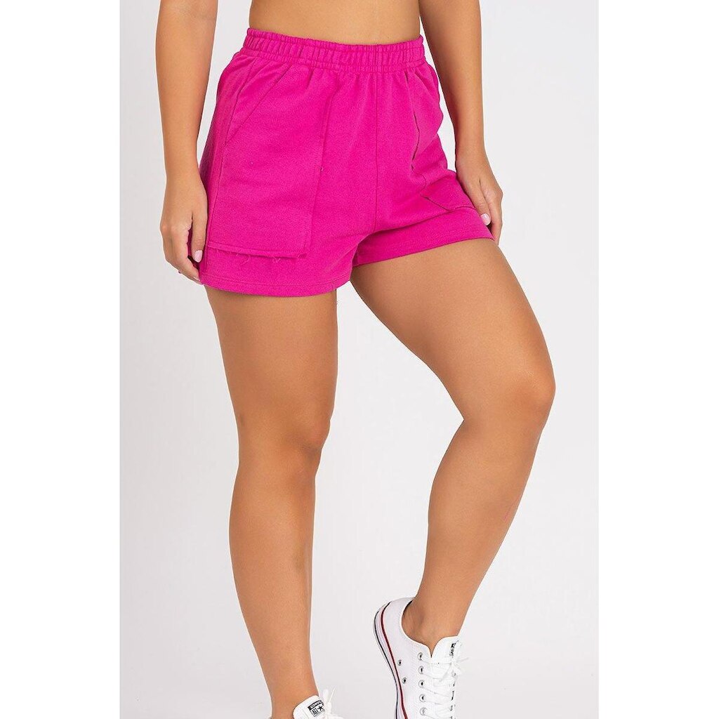 Short Moletom Bolso a Fio Pink