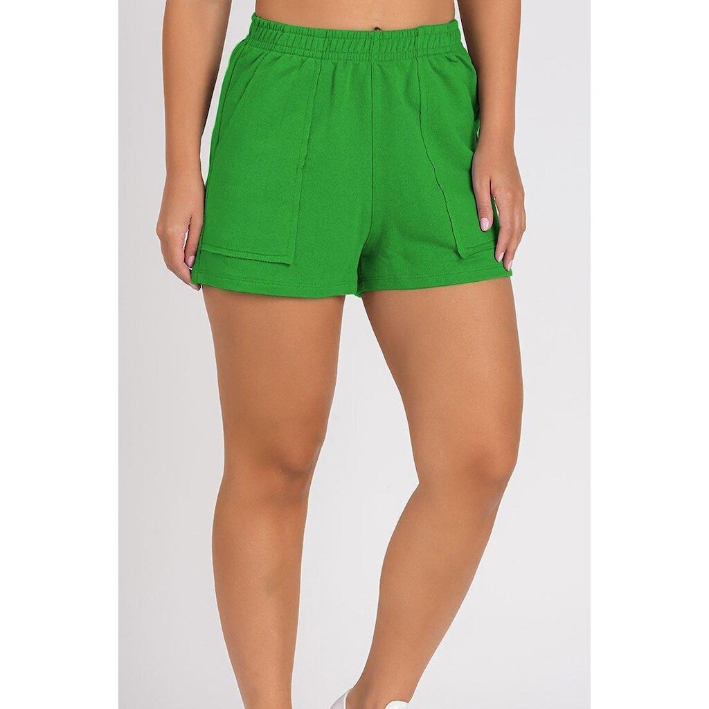 Short Moletom Bolso a Fio Verde Bandeira