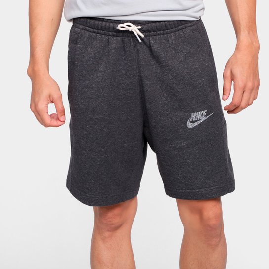 Short Moletom Nike NSW Revival Masculino - Preto+Branco Menor preço em Short Moletom Nike NSW Revival Masculino - Preto+Branco