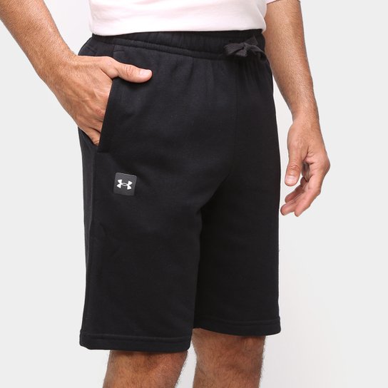 Short Moletom Under Armour Rival Fleece Bl Masculino - Preto+Branco é ruim? Short Moletom Under Armour Rival Fleece Bl Masculino - Preto+Branco é boa?