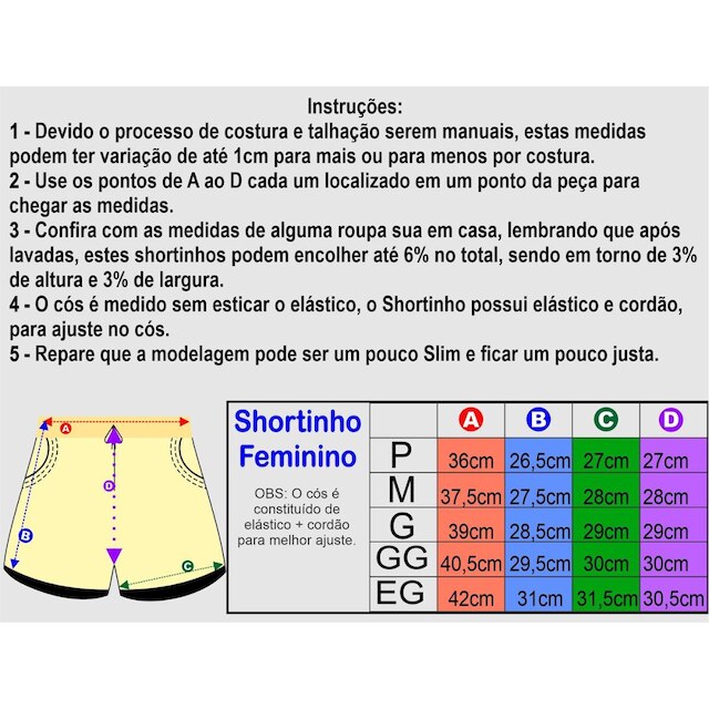 Short MXD Conceito Feminino