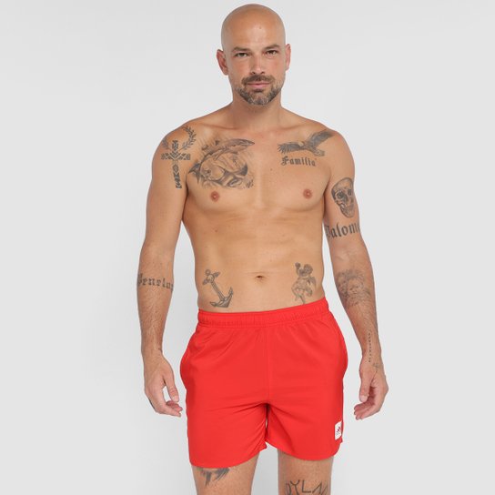 Short Natação Adidas Solid Masculino - Vermelho Menor preço em Short Natação Adidas Solid Masculino - Vermelho