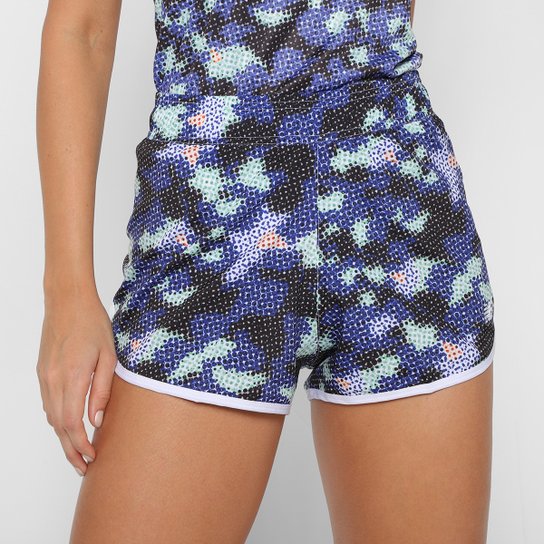 Short New Balance Accelerate 3'' Feminino - Azul+Preto Menor preço em Short New Balance Accelerate 3'' Feminino - Azul+Preto
