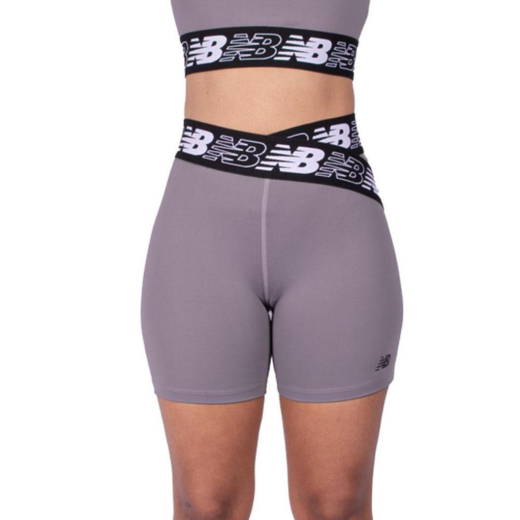 Short New Balance Relentless Feminino Chumbo