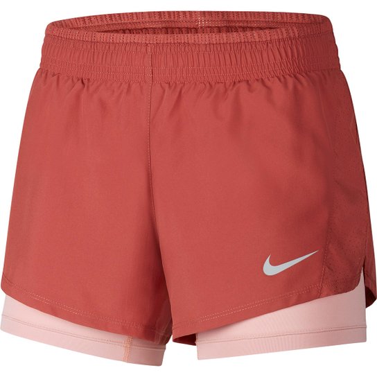 Short Nike 10K 2 em 1 Feminino - Bordô+Cinza é ruim? Short Nike 10K 2 em 1 Feminino - Bordô+Cinza é boa?