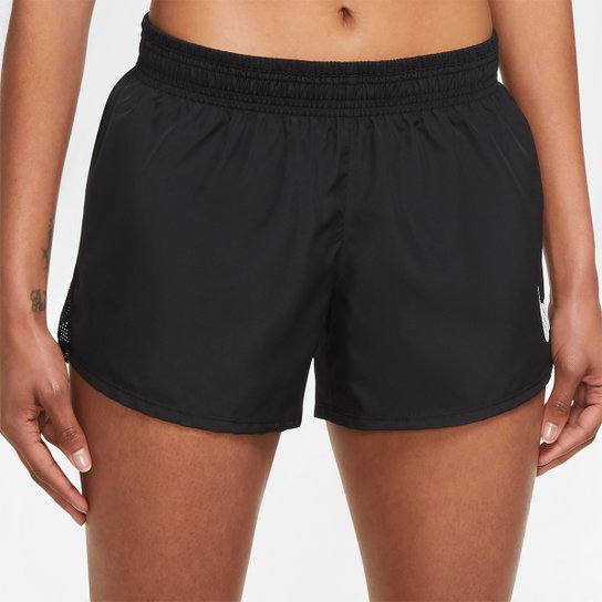 Short Nike Df Icnclsh 10K Feminino - Preto+Branco Menor preço em Short Nike Df Icnclsh 10K Feminino - Preto+Branco