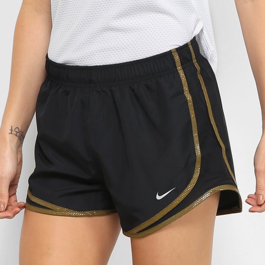 Short Nike Dri-Fit Tempo Feminino - Preto e Dourado é ruim? Short Nike Dri-Fit Tempo Feminino - Preto e Dourado é boa?