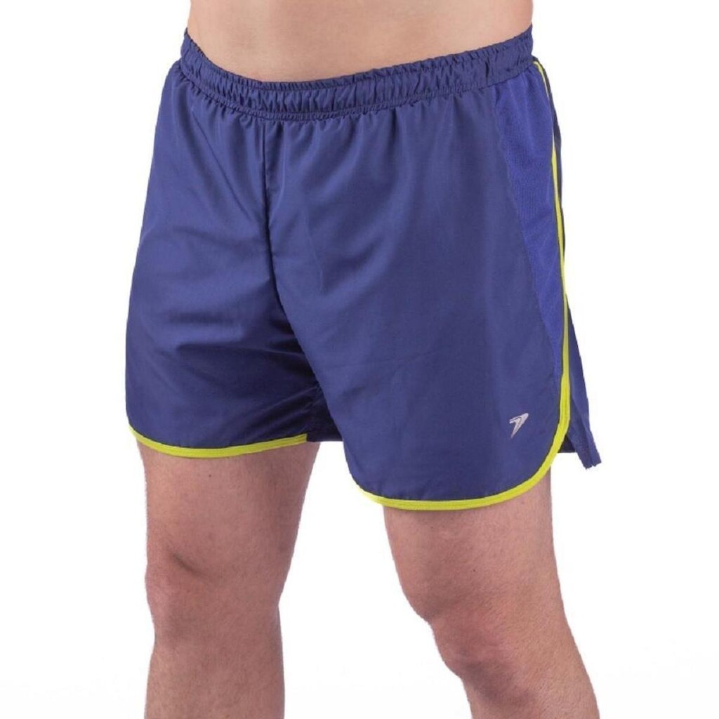 Short Poker Runner Com Bermuda Interna Energize - Azul marinho/Amarelo
